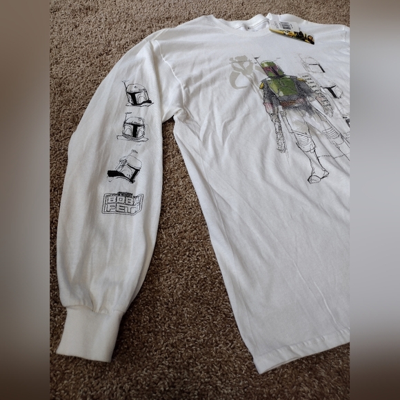 Star Wars Boba Fett Graphic Long Sleeve Shirt NWT - Picture 8 of 9